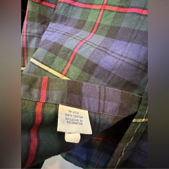 Polo Ralph Lauren Button Up Long Sleeve Oxford Shirt in Blue/Green/Red - Picture 13 of 13